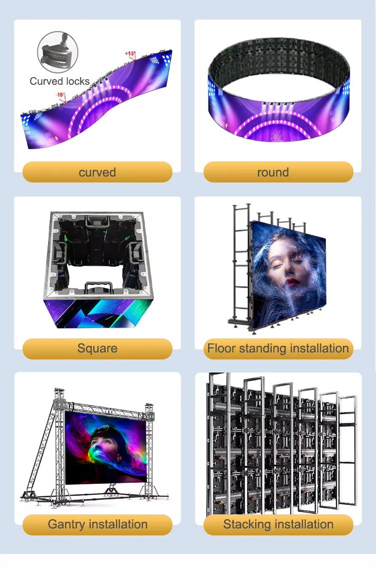 installations of rental led display screen