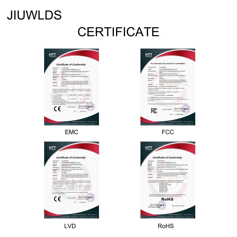 certification of P57 led display screen